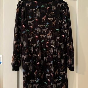Animal print black Zara dress